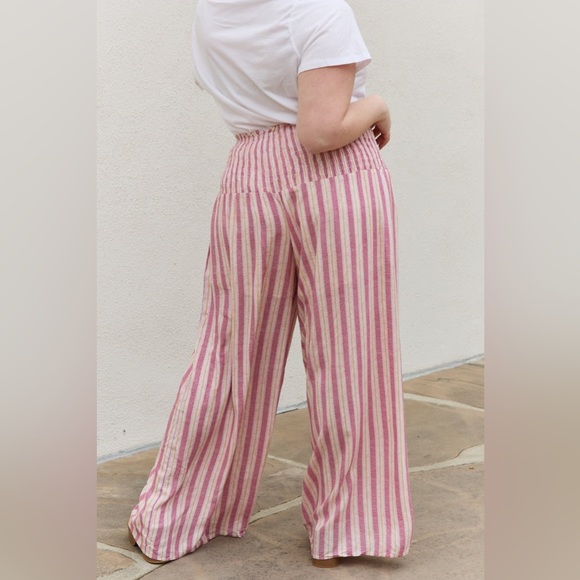 NEW HEYSON Plus Size Wide Leg Striped Palazzo Pants - Picture 5 of 5